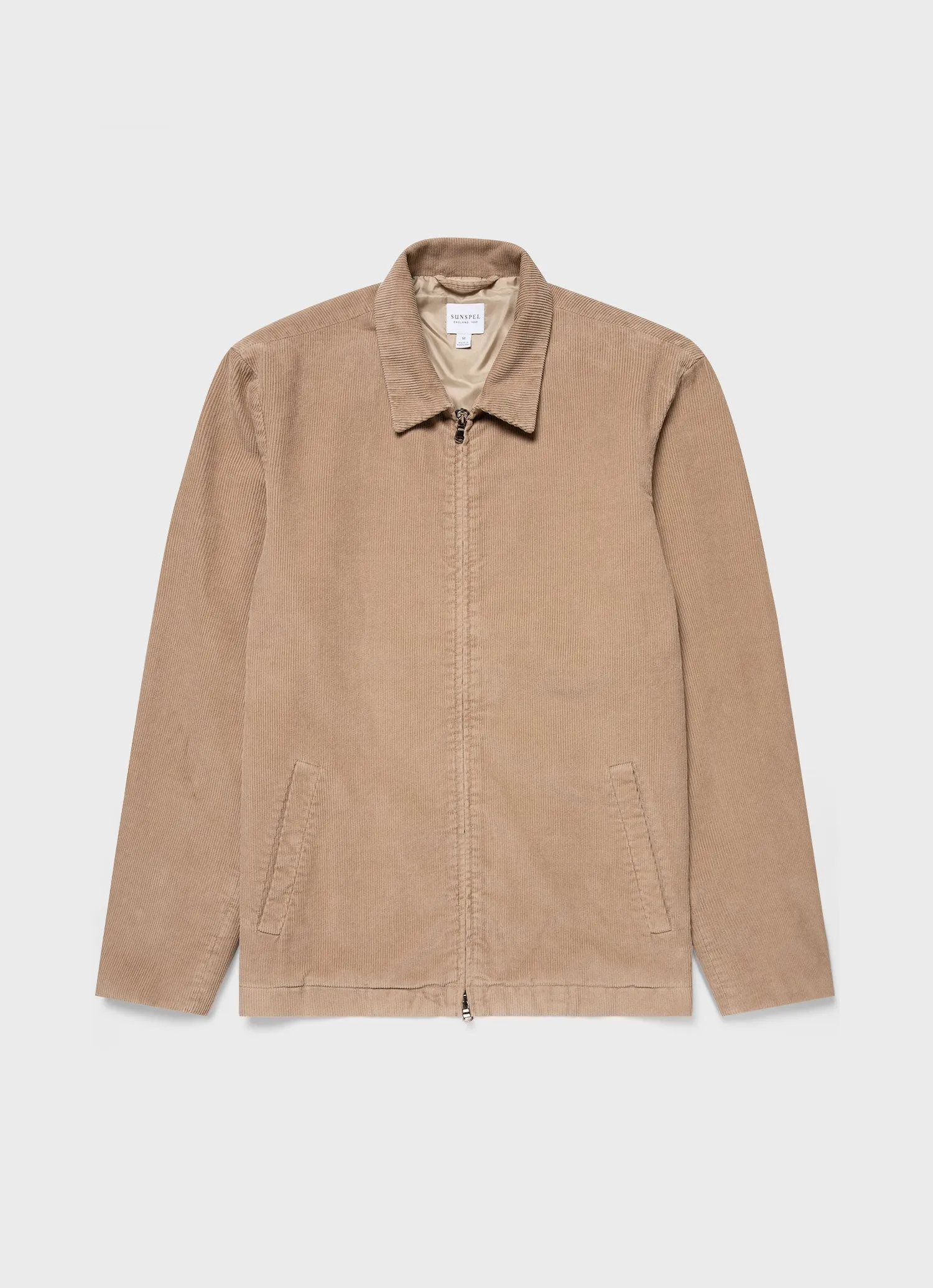 Men's Cord Harrington Jacket in Sandstone