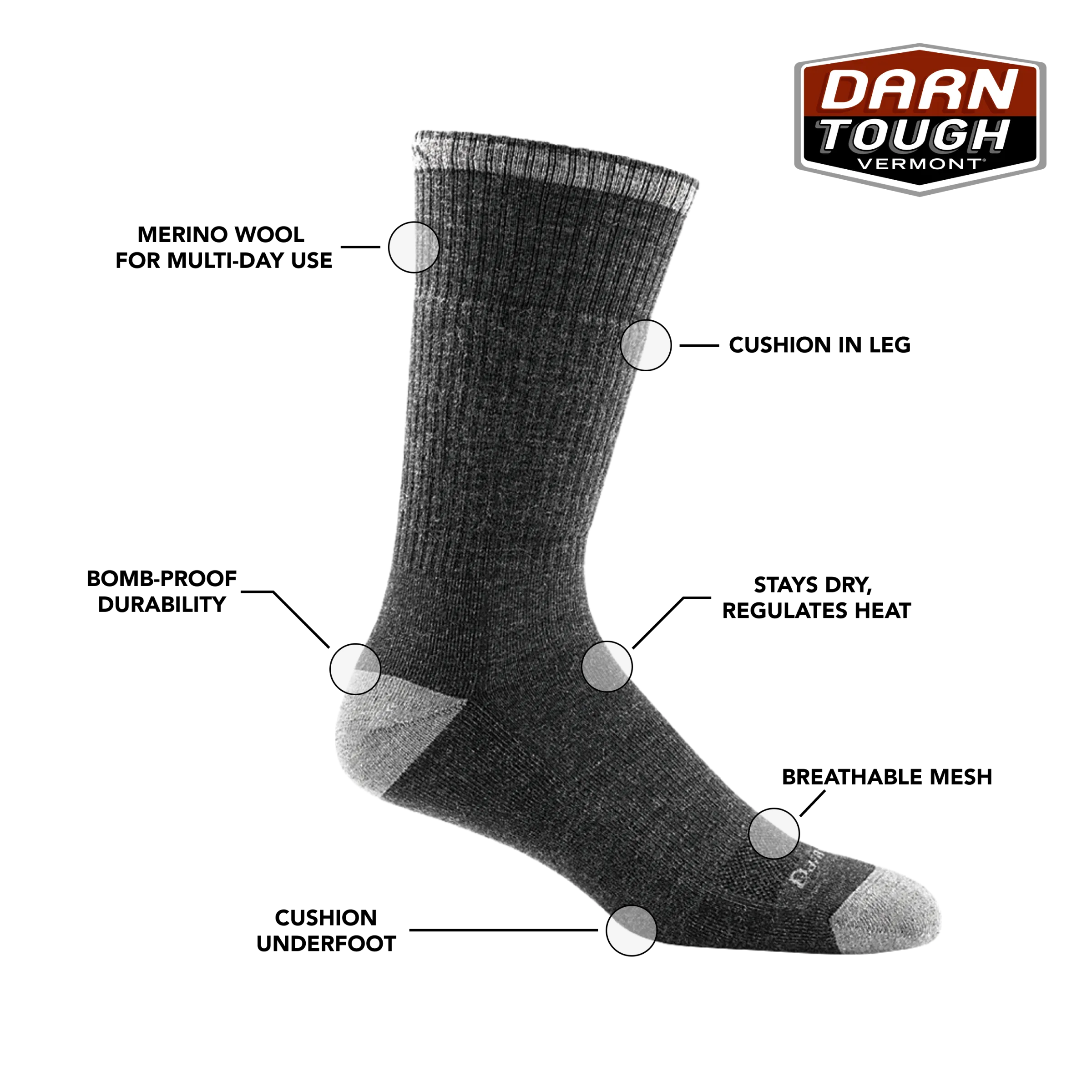 Men's John Henry Boot  Midweight Work Sock