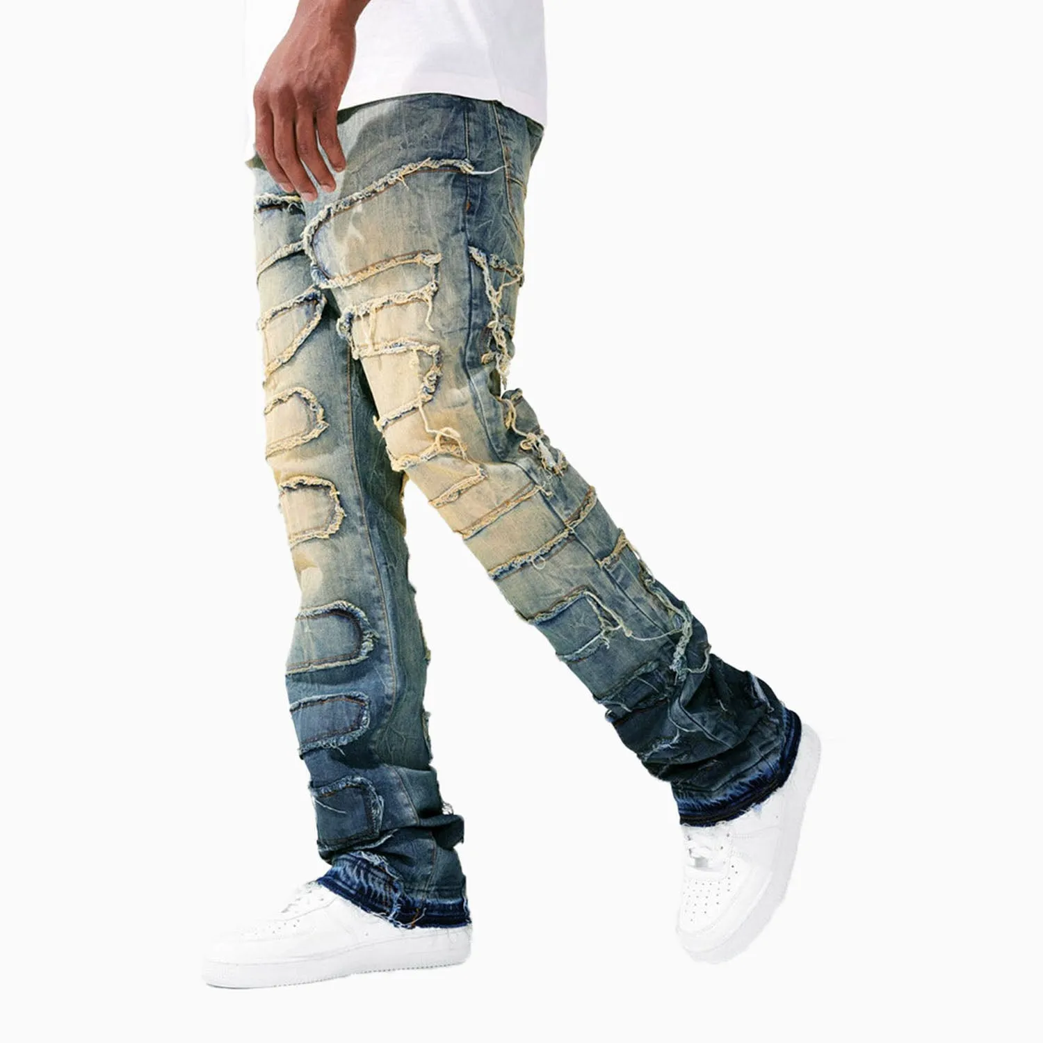 Men's Martin Stacked Python Skinny Denim Pant