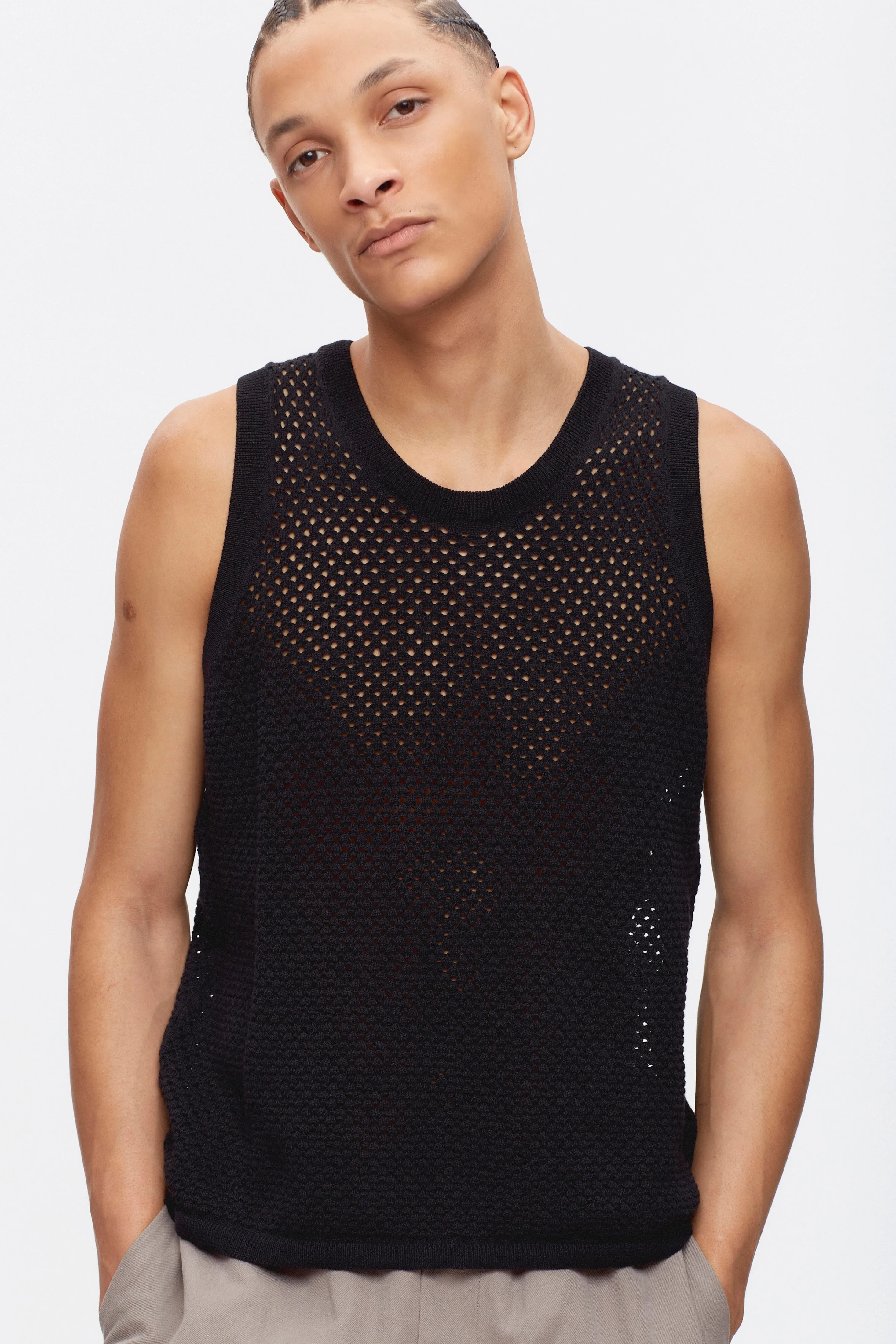 Men's Mina Tank in Black