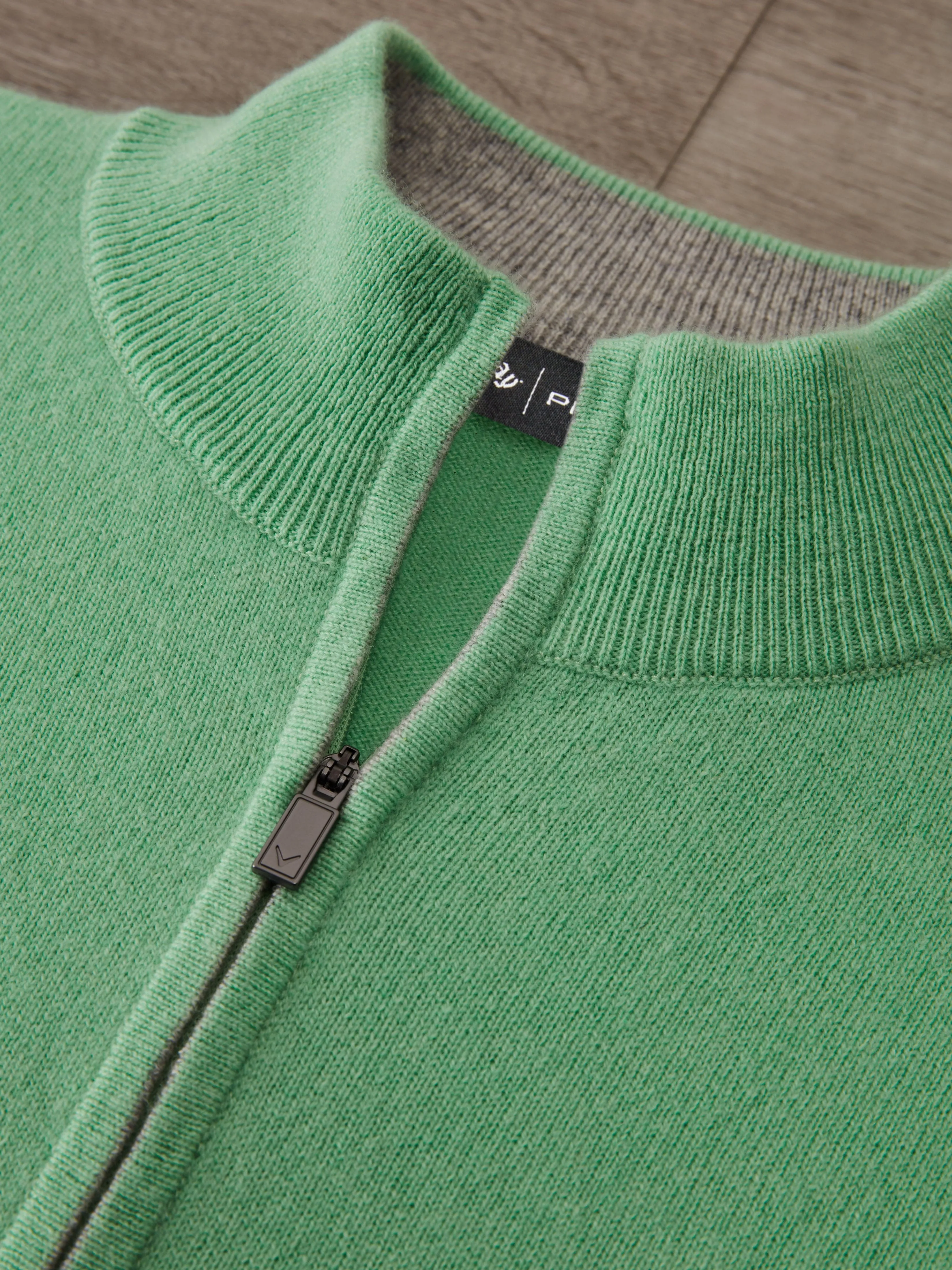 Mens Premium Cashmere 1/4-Zip Golf Sweater