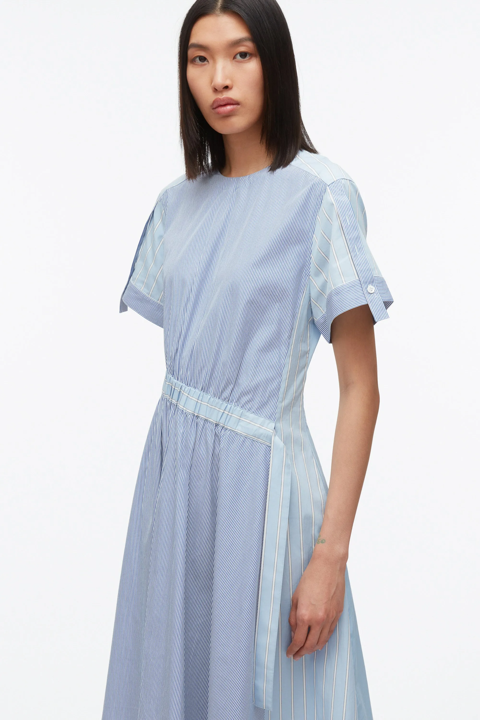 Mix Stripe Poplin Dress