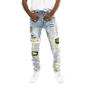 Mixed Media Fashion Jean - Albany Blue