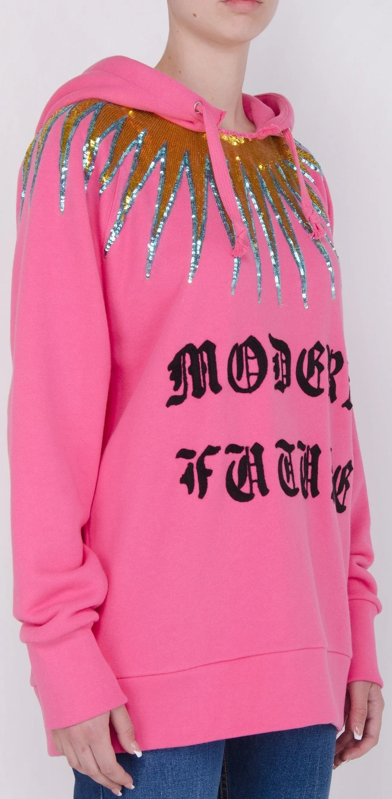 'Modern Future' Embellished Cotton Sweatshirt