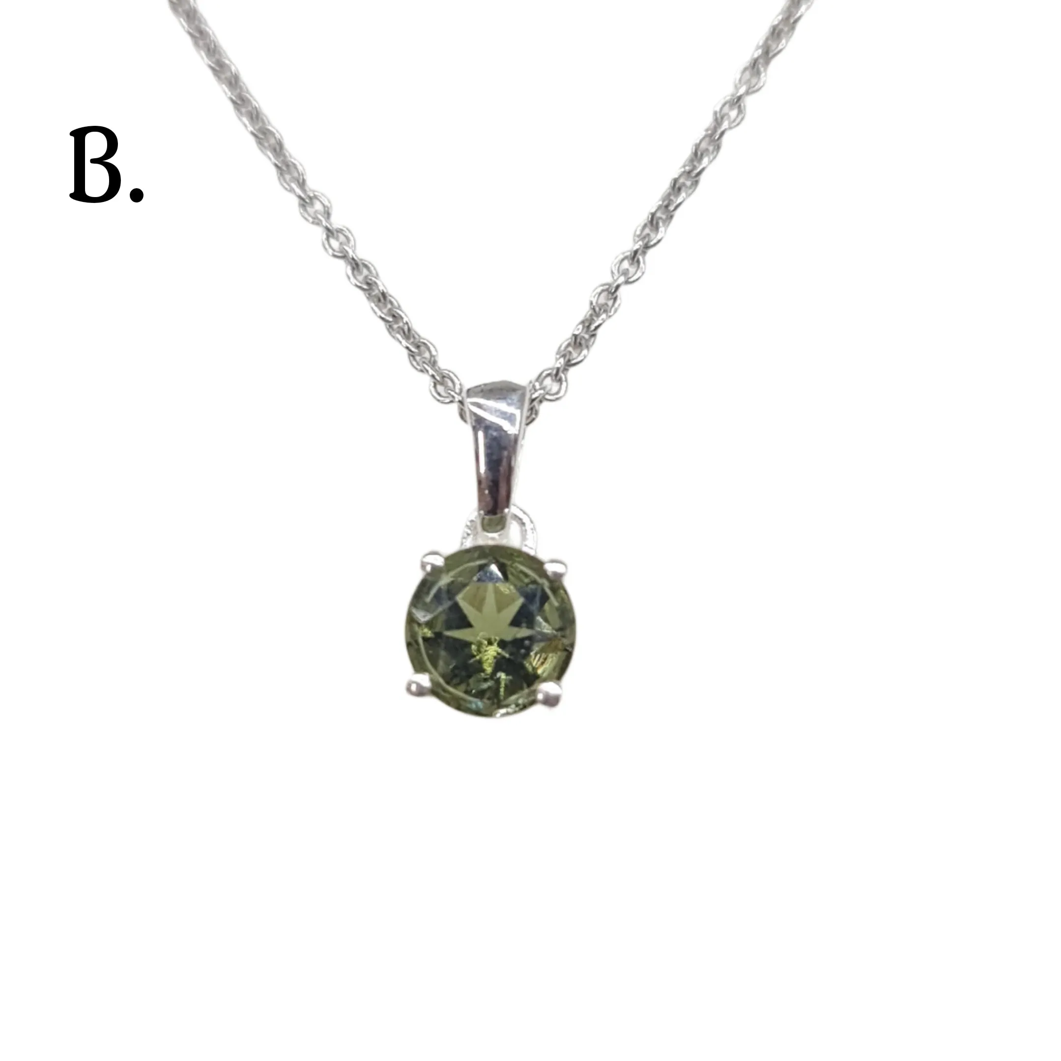 Moldavite Meteorite Pendant Necklace