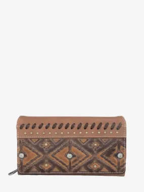 Montana West Aztec Embossed Studded Wallet