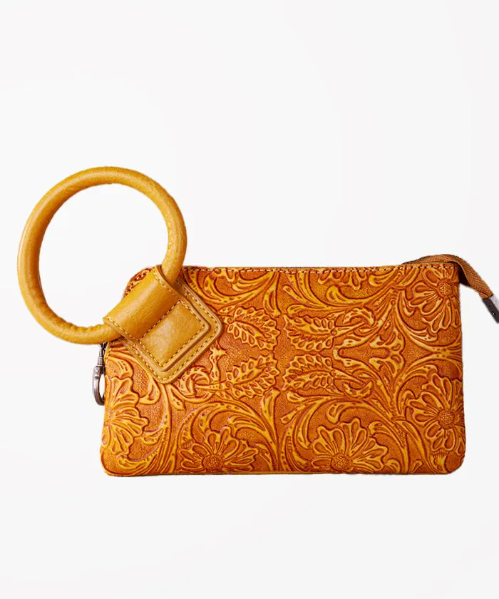 Montana West Floral Tooled Wristlet