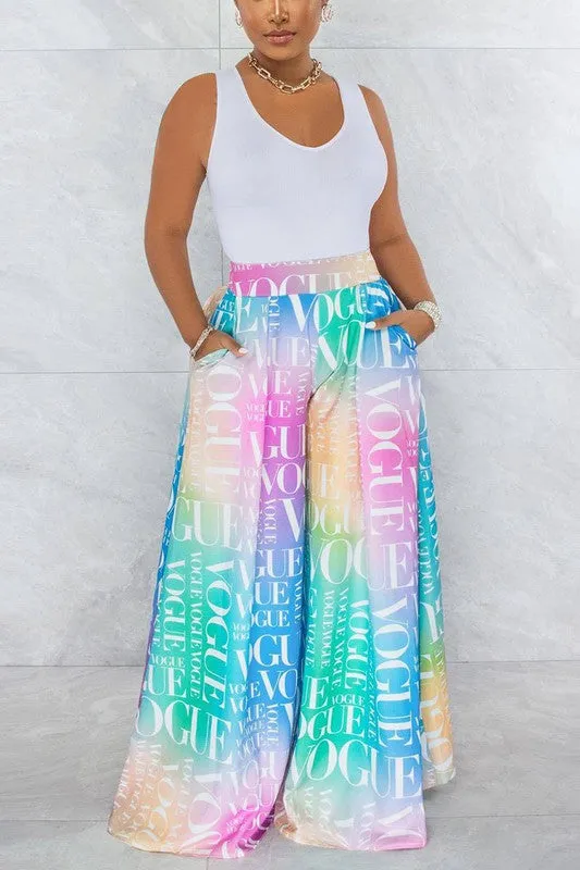 Multi Vogue Palazzo Pants