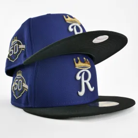 New Era Custom Exclusive Fitted Kansas City Royals Crown 50th Anniversary Patch