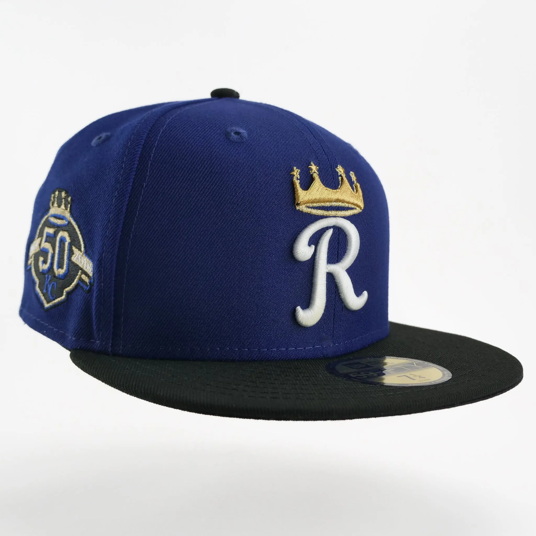 New Era Custom Exclusive Fitted Kansas City Royals Crown 50th Anniversary Patch