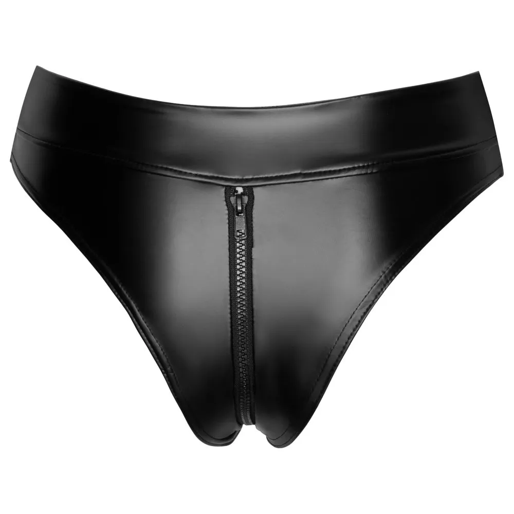 Noir Handmade Wetlook Zip Briefs