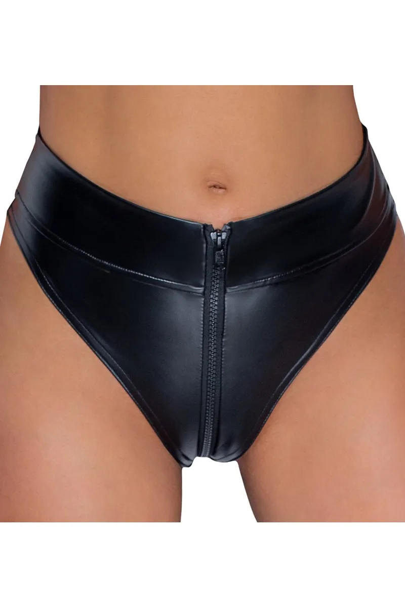 Noir Handmade Wetlook Zip Briefs