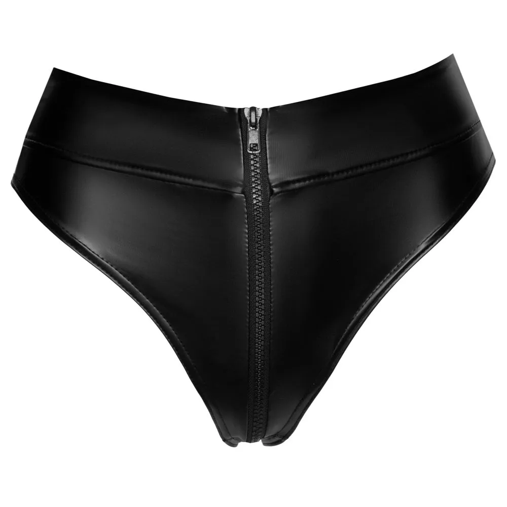 Noir Handmade Wetlook Zip Briefs