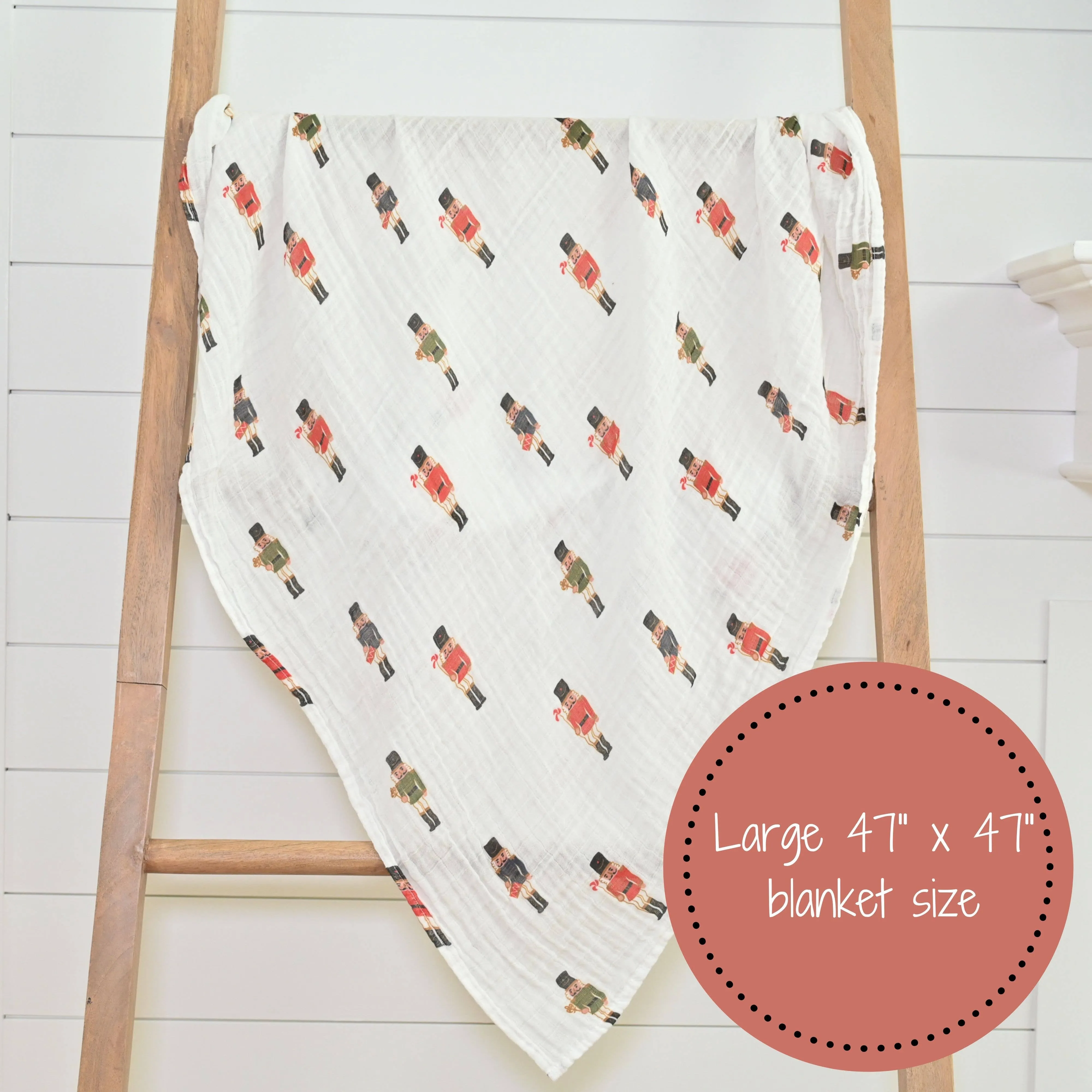 Nutcrackers Christmas Baby Muslin Cotton Blanket