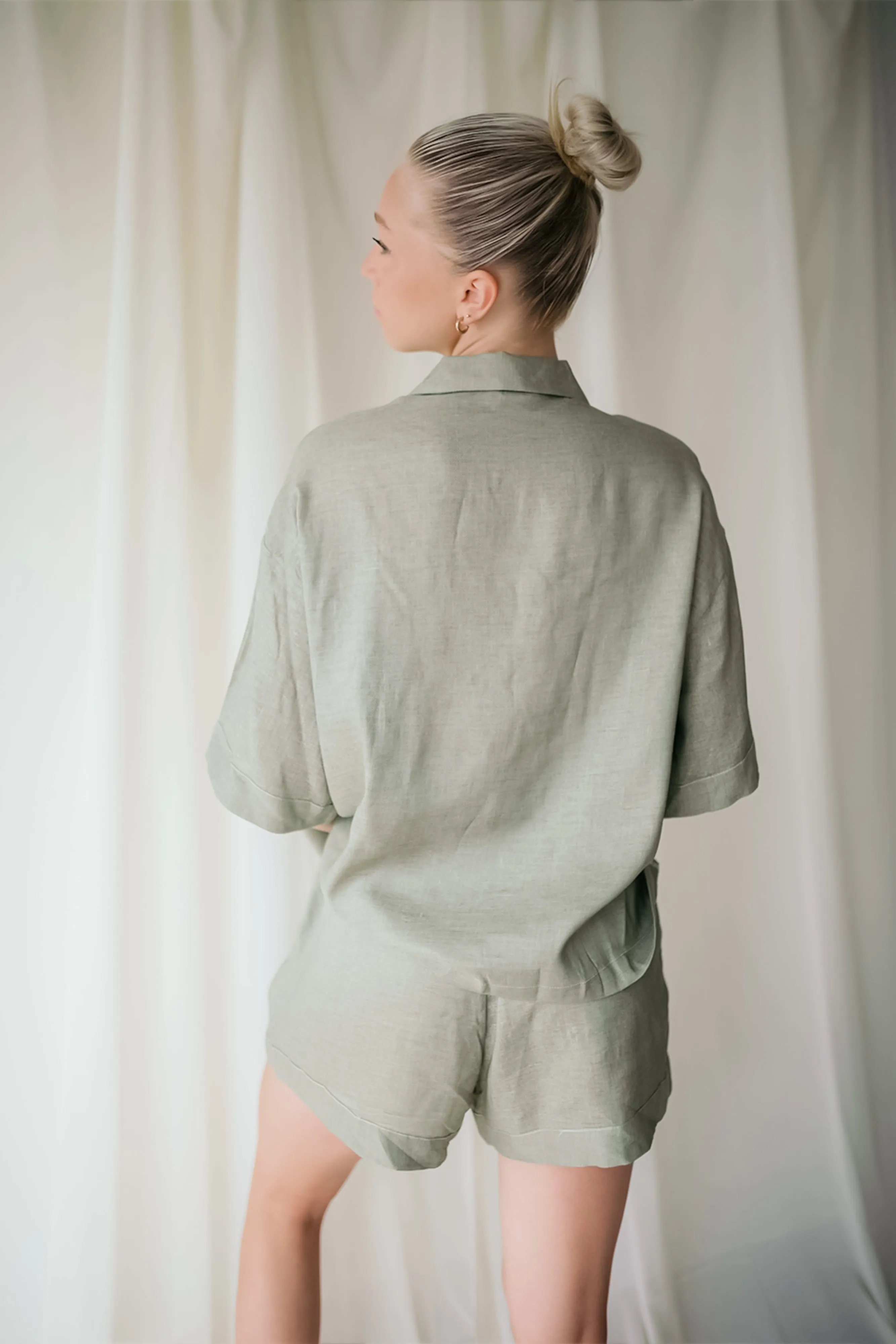 Olive Linen Matching Set