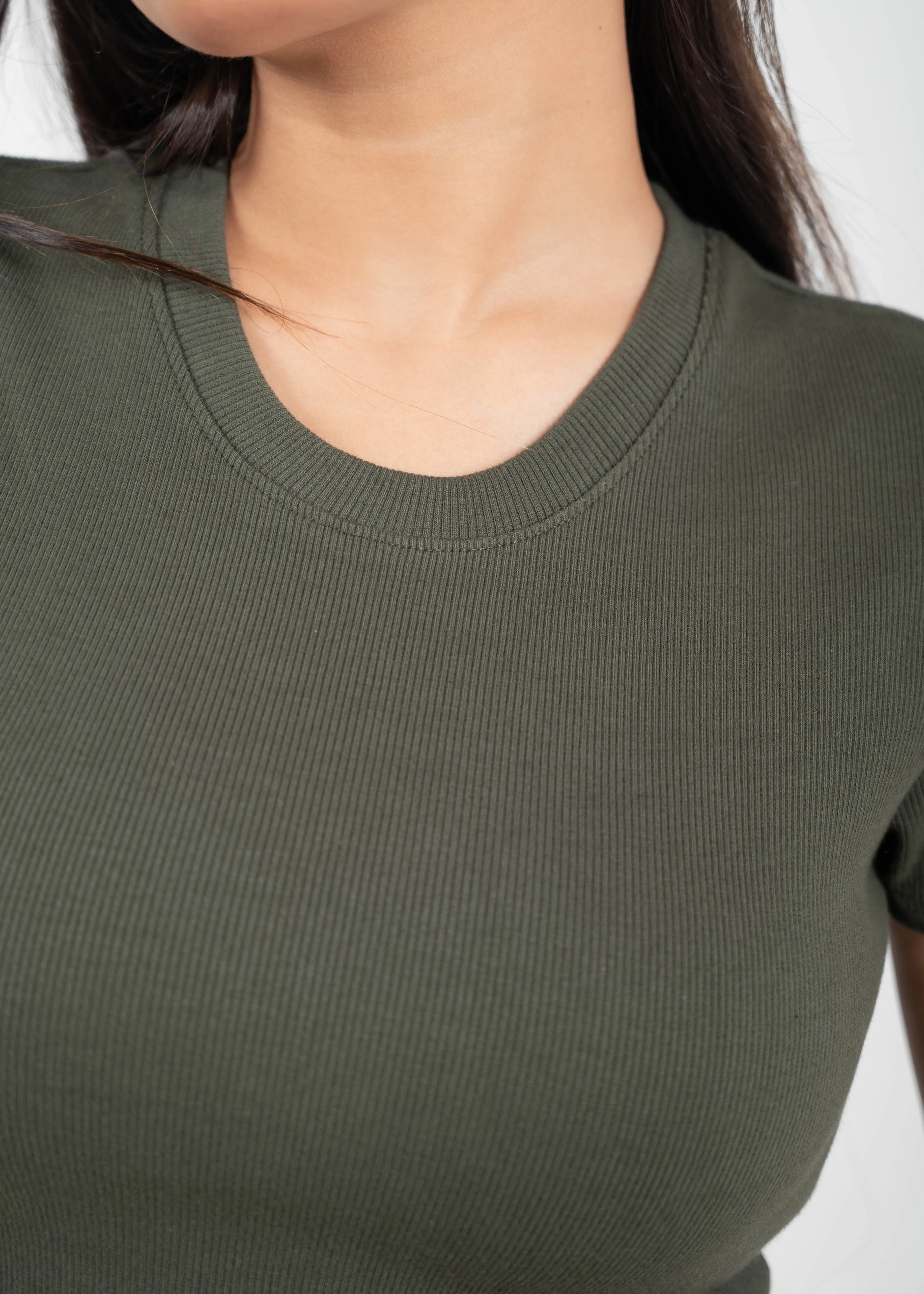 Olive — Sculpt Crop Top