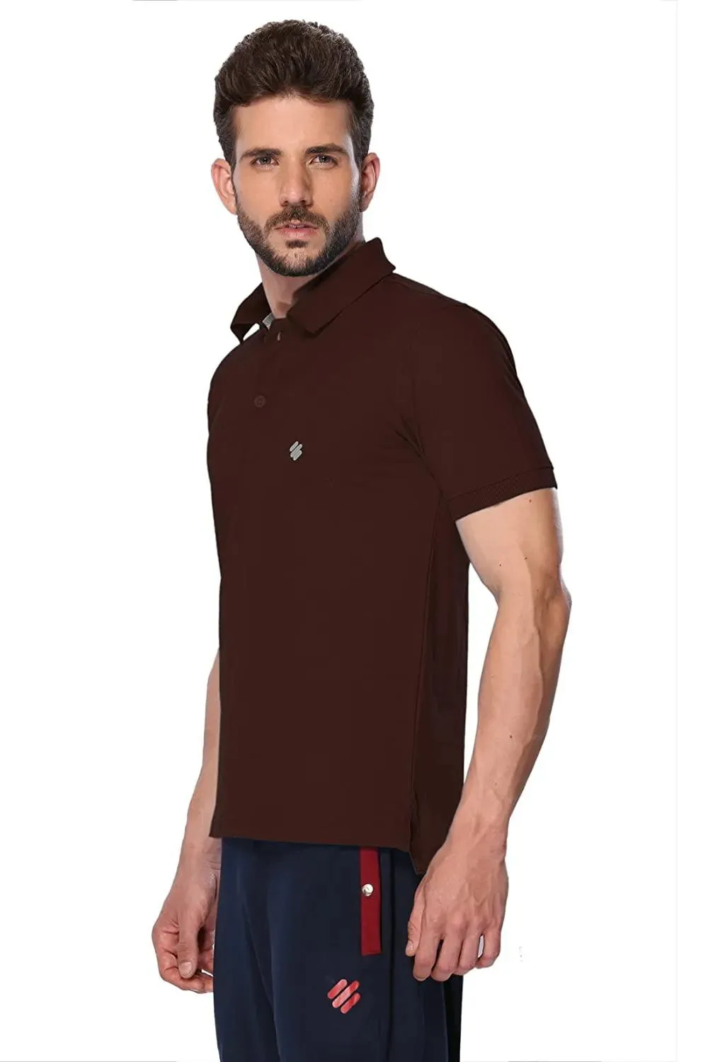 ONN Men's Cotton Polo T-Shirt (Pack of 2) in Solid Coffee-Grey Melange colours