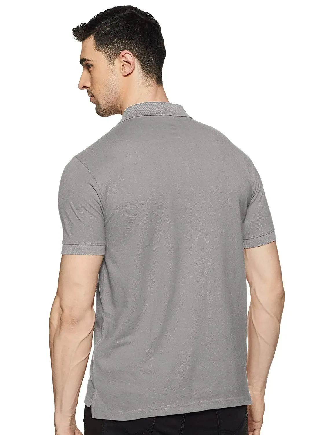 ONN Men's Cotton Polo T-Shirt (Pack of 2) in Solid Coffee-Grey Melange colours