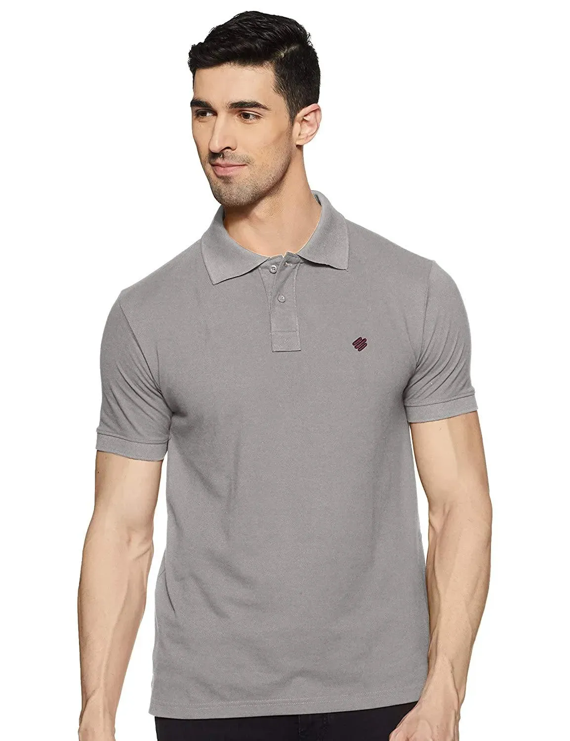 ONN Men's Cotton Polo T-Shirt (Pack of 2) in Solid Coffee-Grey Melange colours