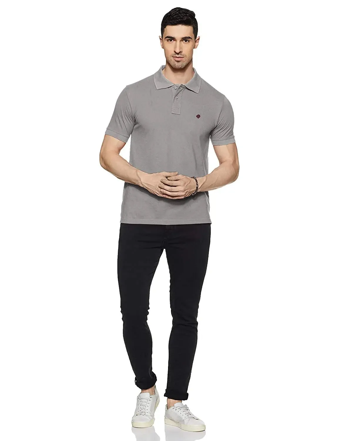 ONN Men's Cotton Polo T-Shirt (Pack of 2) in Solid Coffee-Grey Melange colours