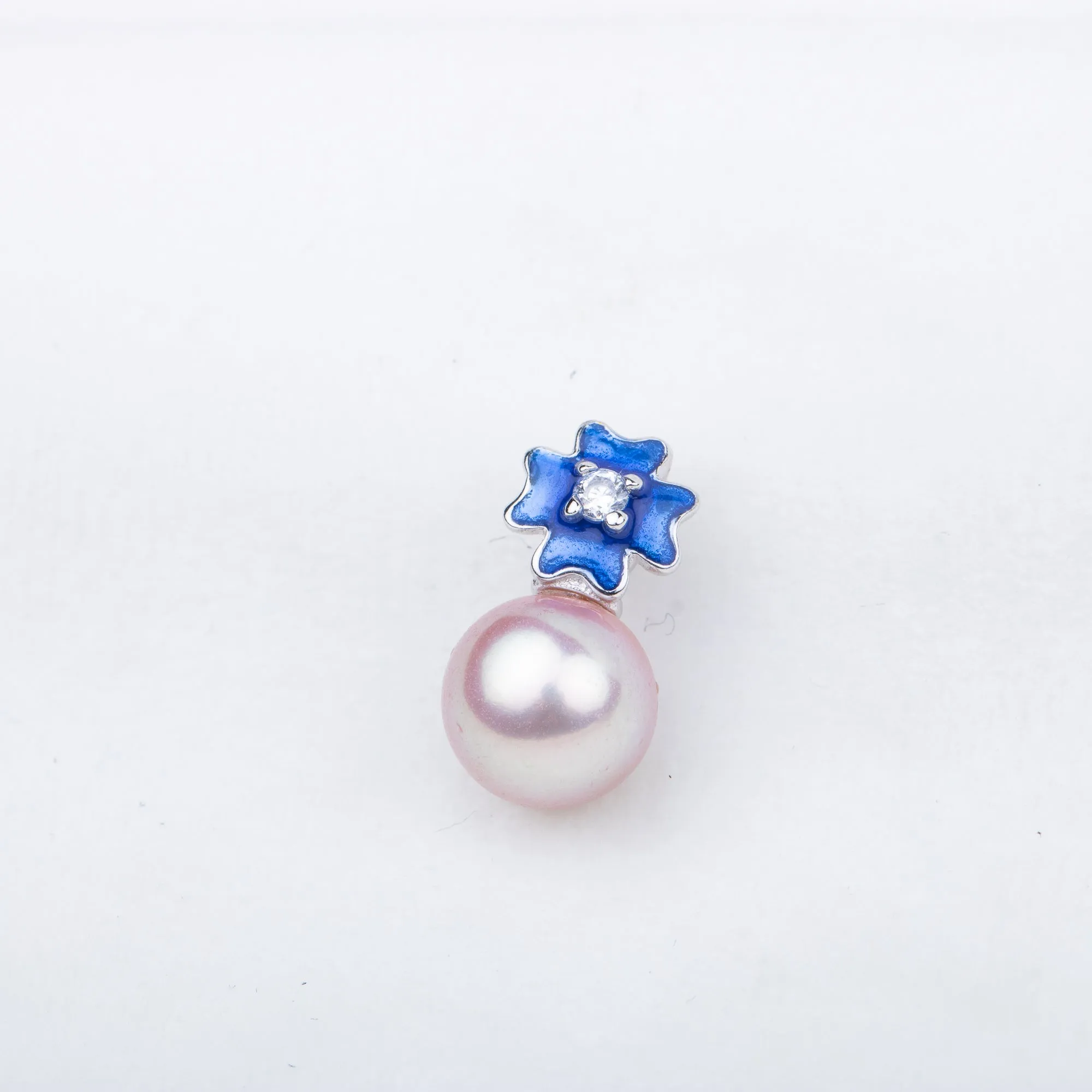 P010841 DIY 7-9mm Natural Freshwater pearl pendant accessory 925 sterling silver engagement jewelry necklace for women