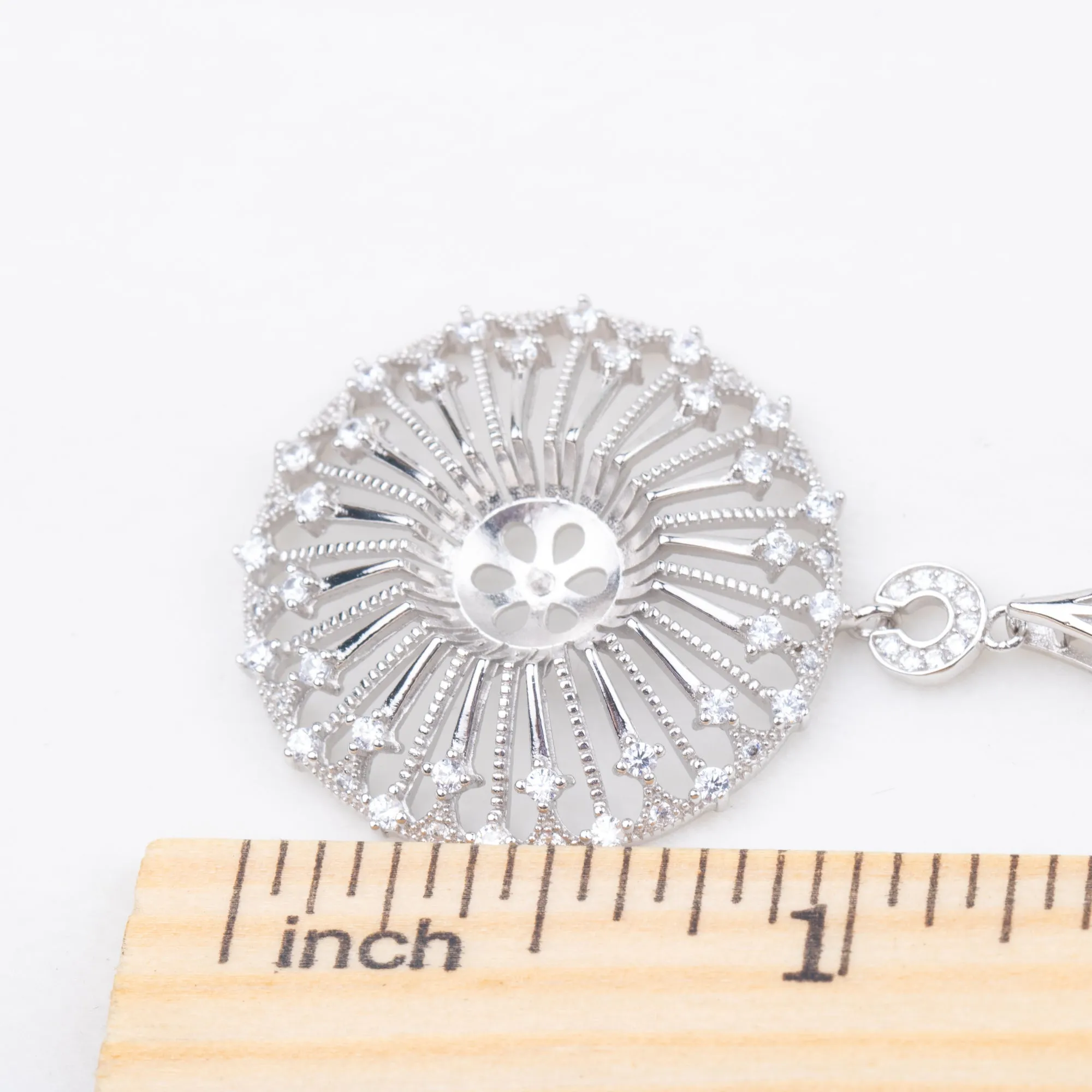 P010980 DIY 6-8mm Natural Freshwater pearl pendant accessory 925 sterling silver engagement jewelry necklace for women