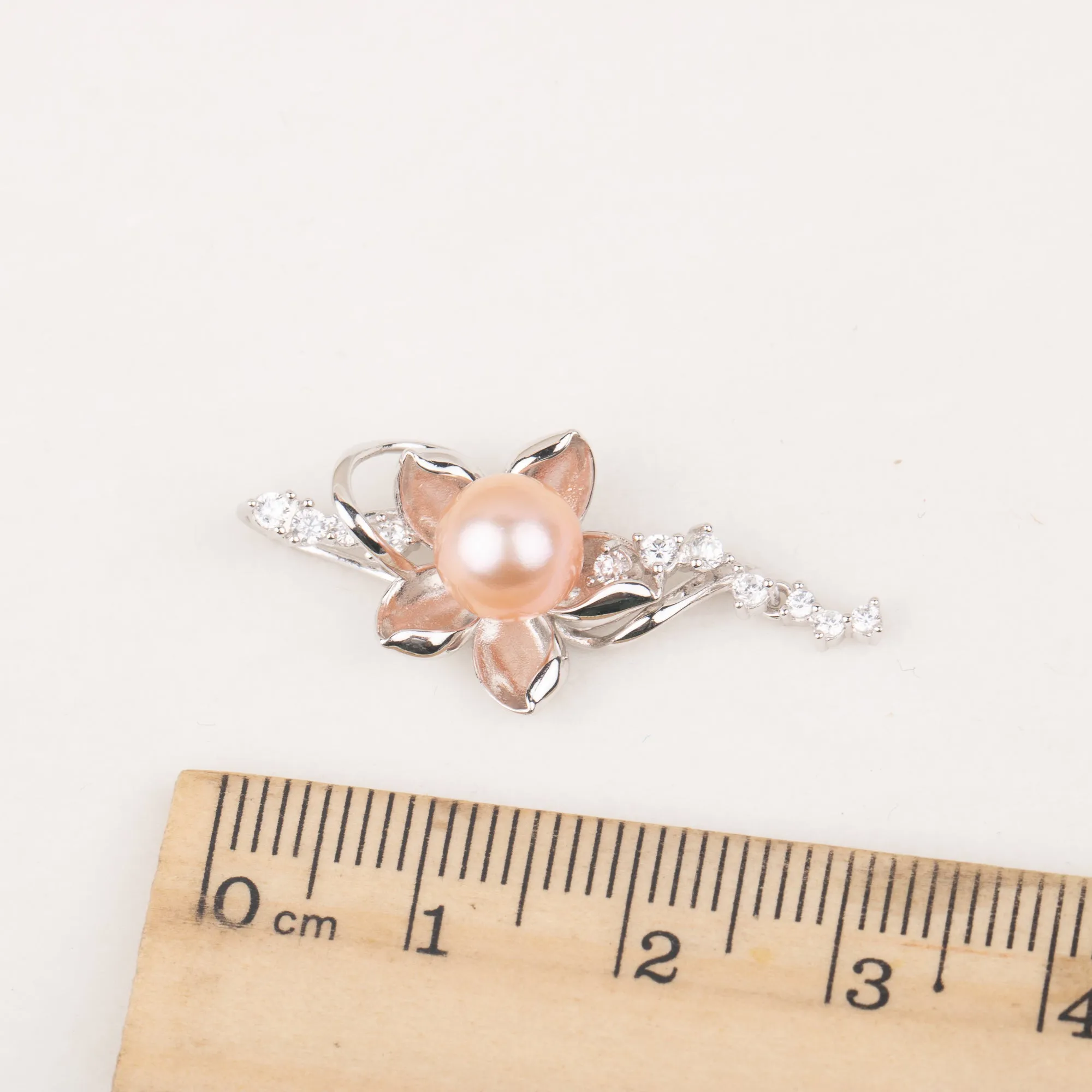 P060693 DIY 7-9mm Natural Freshwater pearl pendant accessory 925 sterling silver engagement jewelry necklace for women