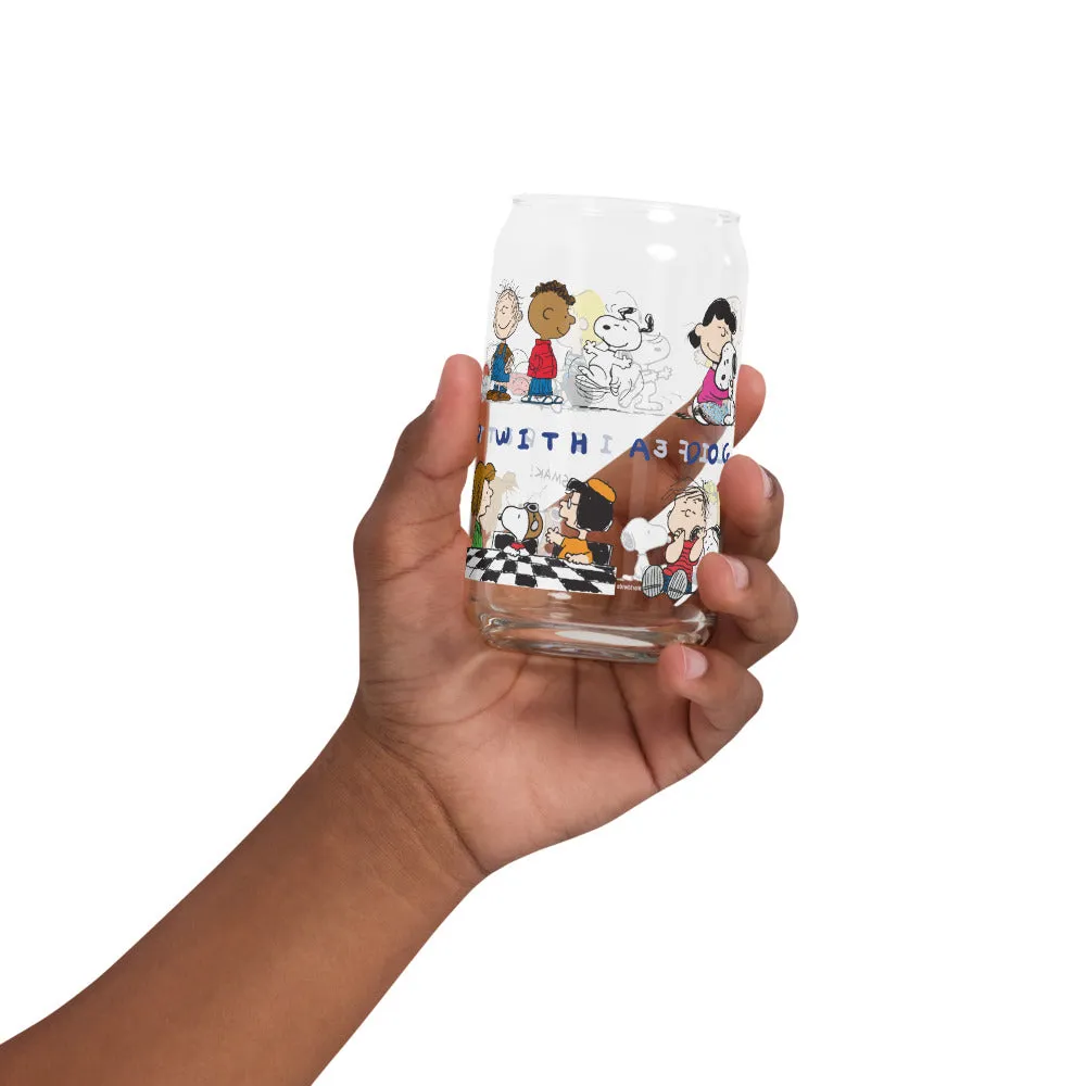 Peanuts Life Is Better With A Dog Can Glass