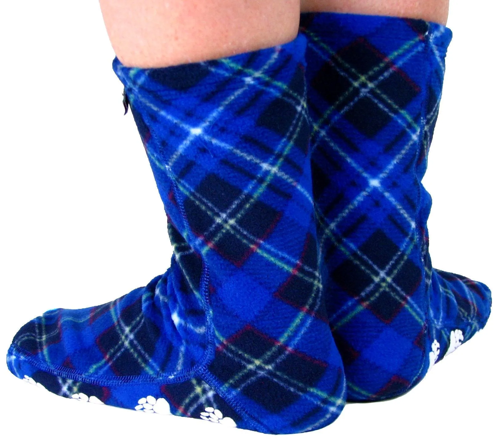 Polar Feet Adult Socks - Blue Argyle