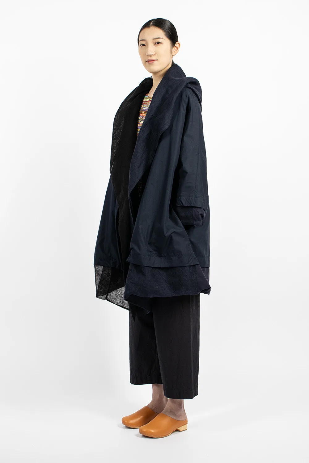 Poppy Reversible Coat Navy Blue