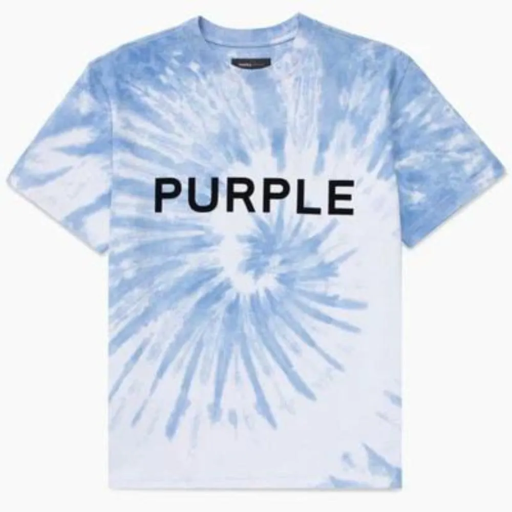 Purple Brand Heavy Jersey SS Tee Tie Dyed Placid Blue Core Blue