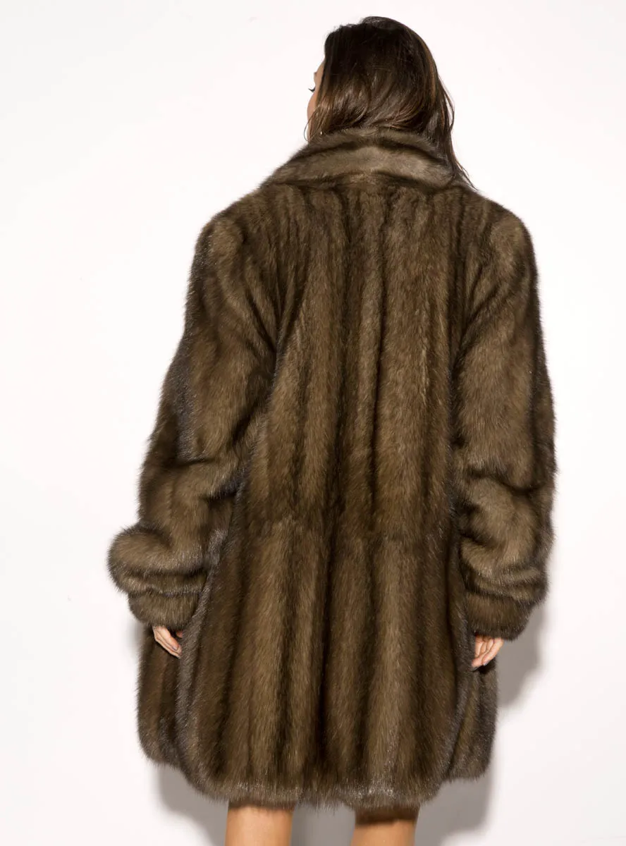 Russian Sable Fur Stroller with Shawl Collar