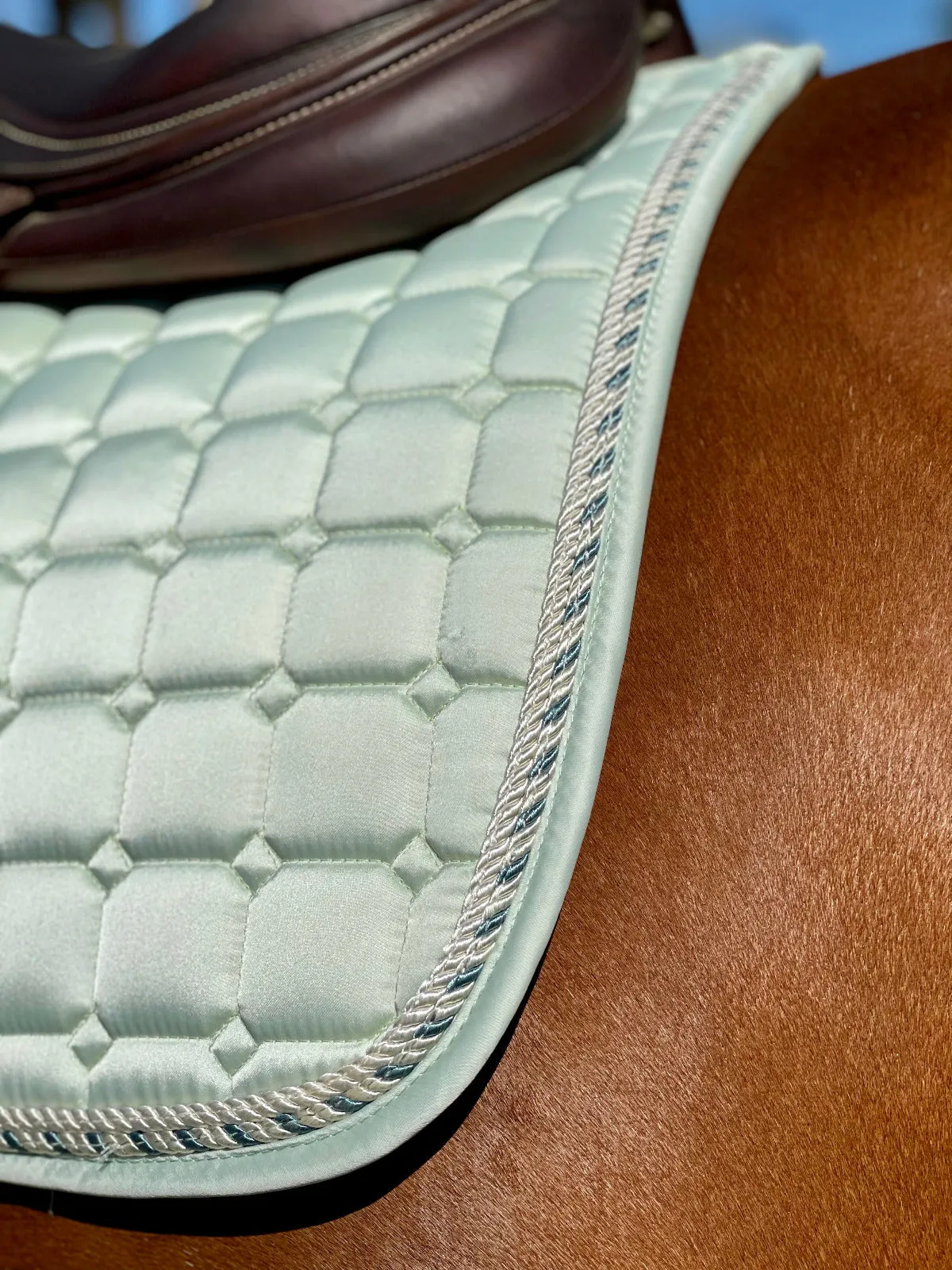 Satin Classic Jump Saddle Pad - Mint Sorbet