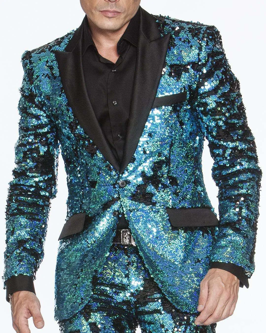 Sequin Suits, New R. Teal,  Tuxedo - prom - 2024