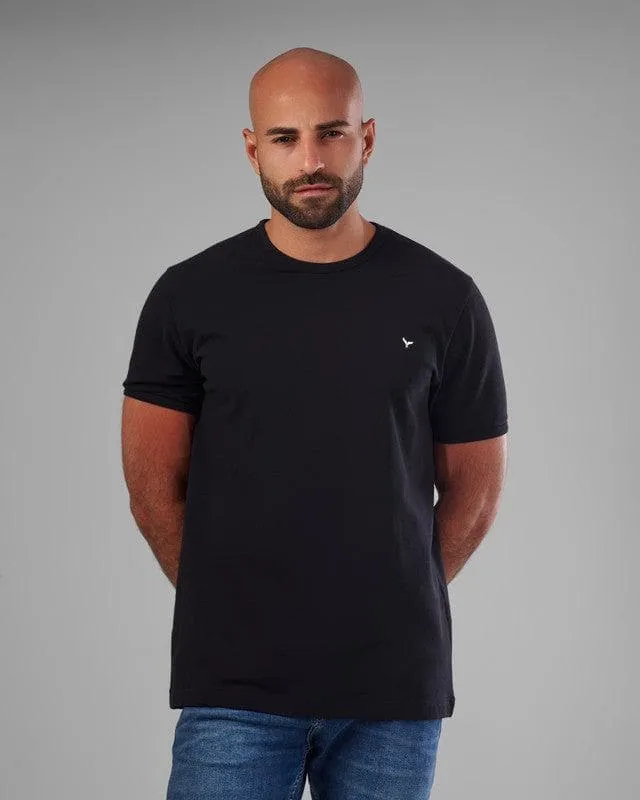 SHORT SLEEVE SLIM T-SHIRT - BLACK