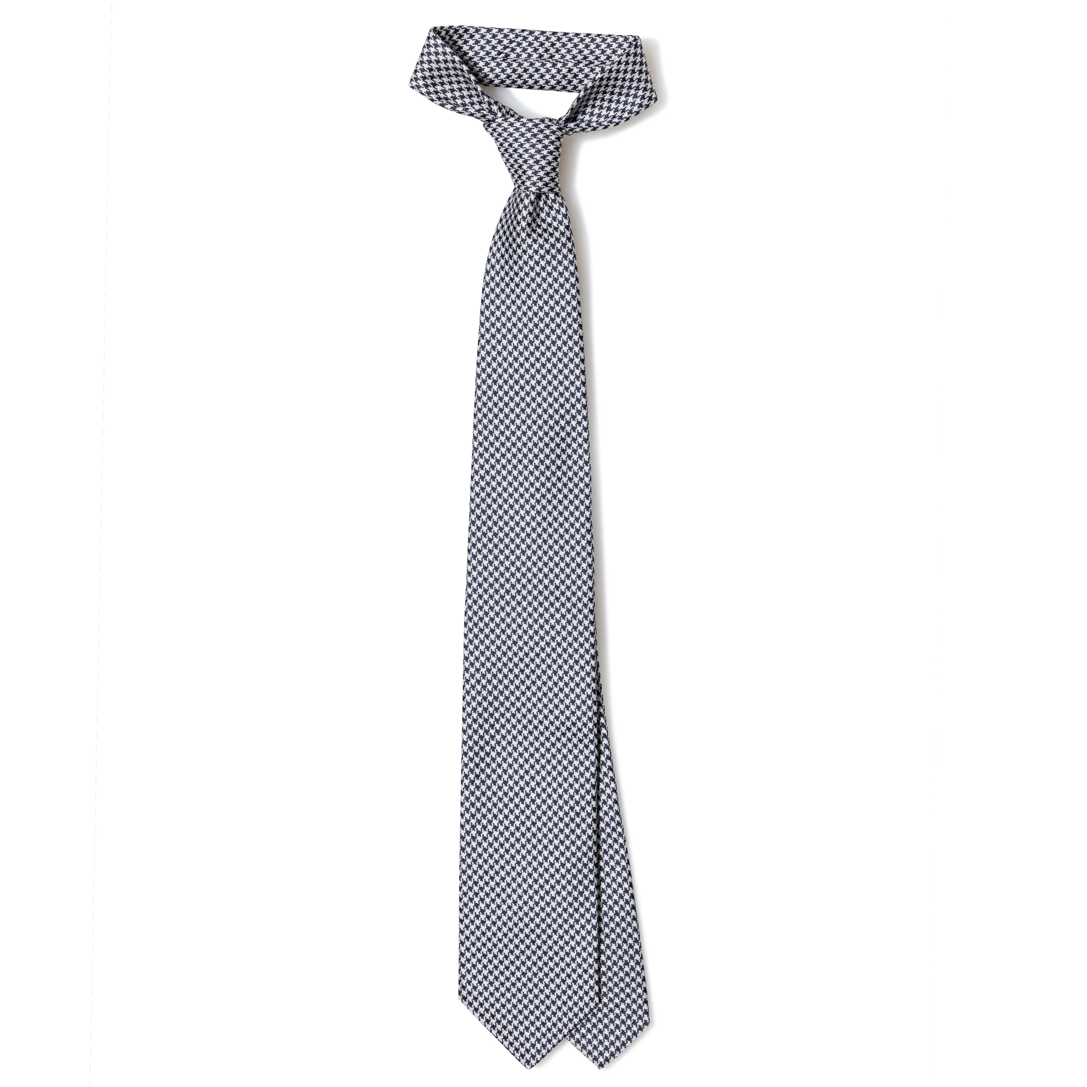 Silk Houndstooth Tipped Tie