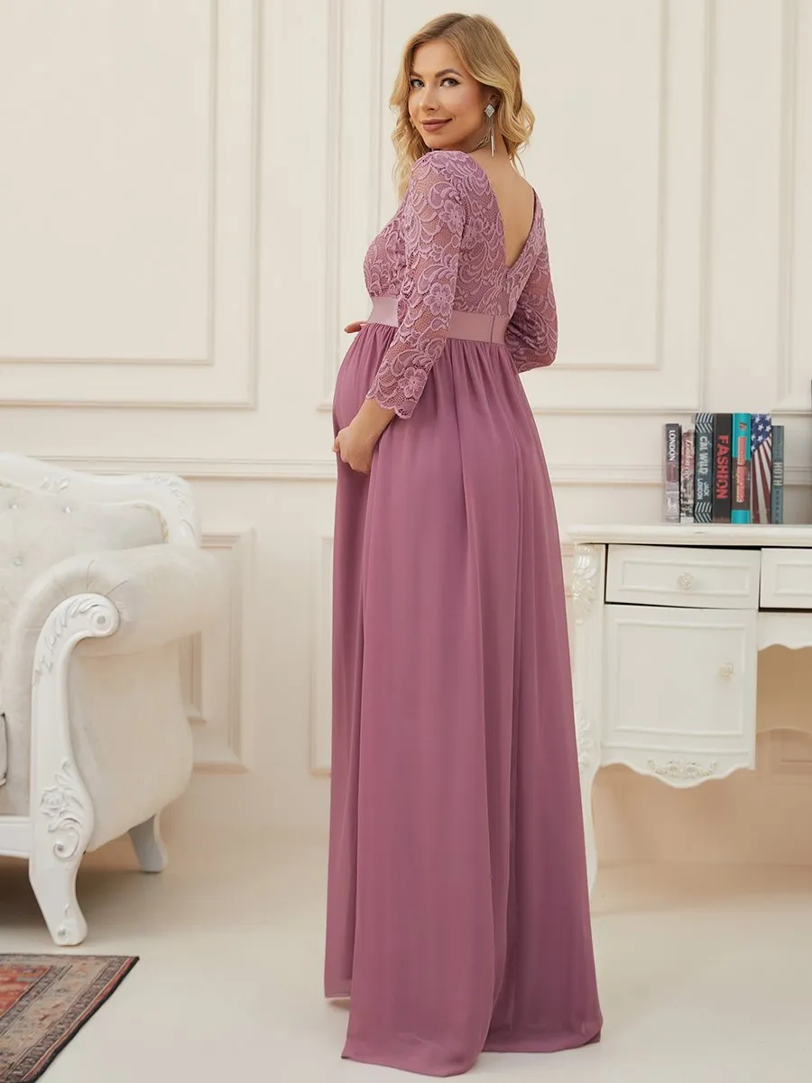 Simple and Elegant Wholesale Maternity Dress with A-line silhouette