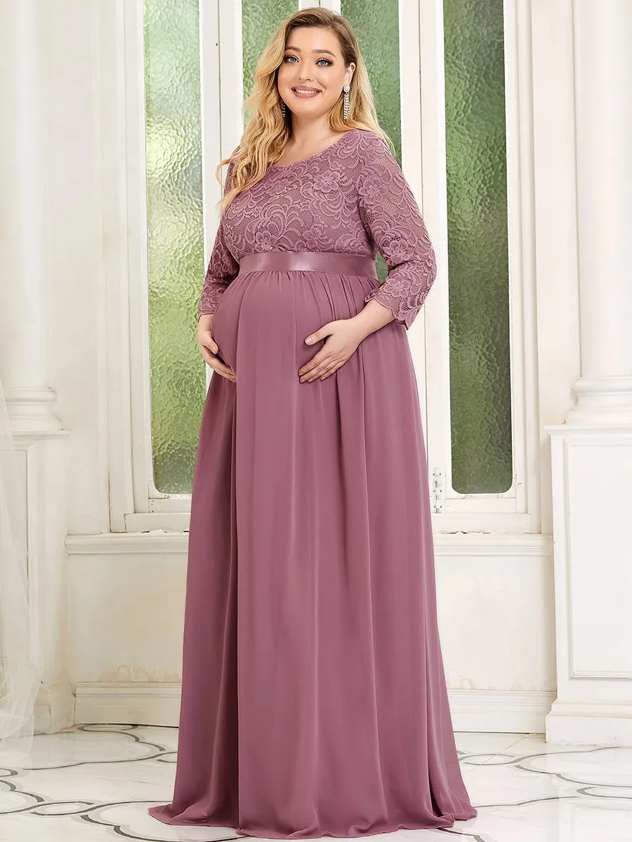 Simple and Elegant Wholesale Maternity Dress with A-line silhouette