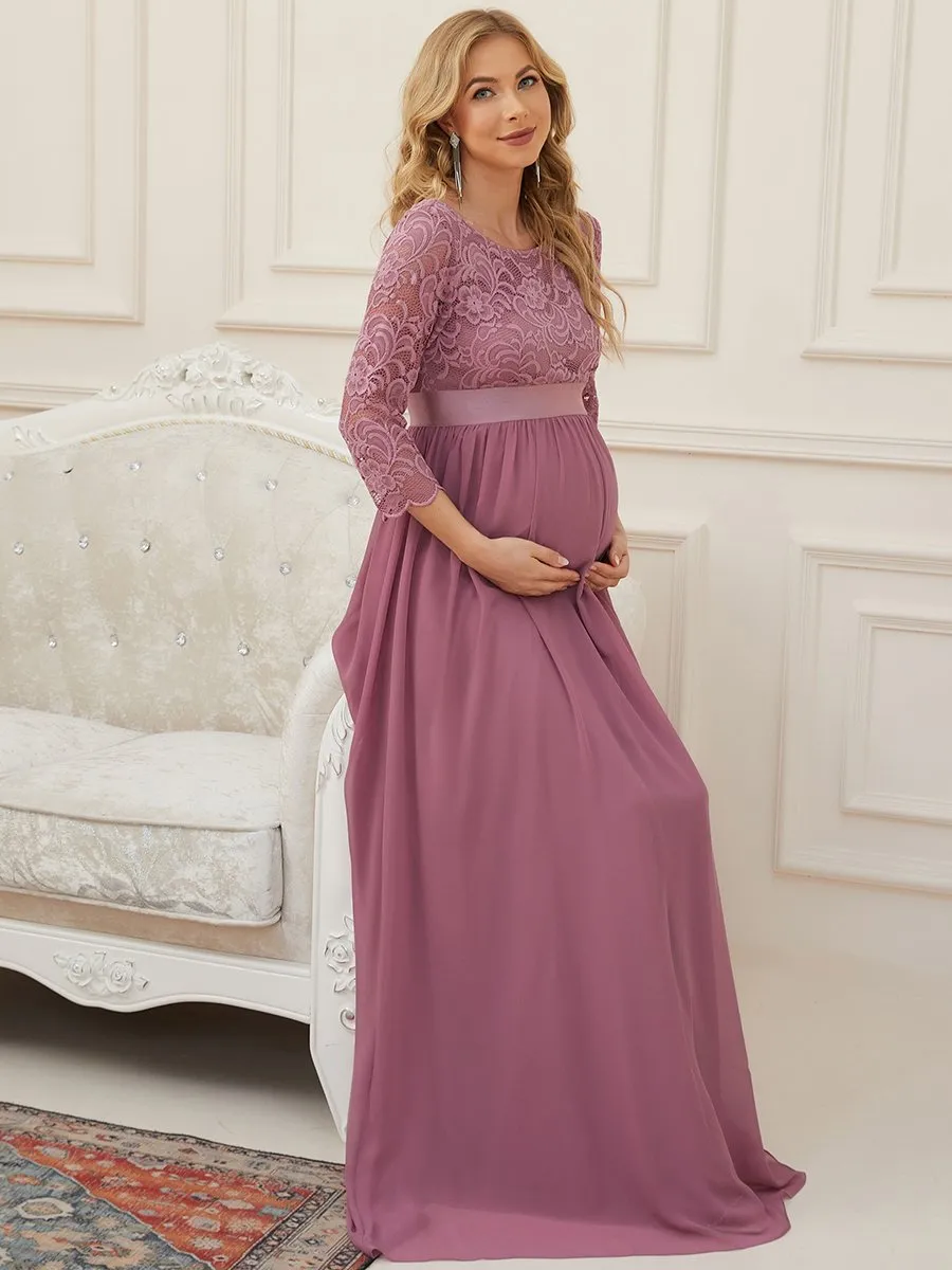 Simple and Elegant Wholesale Maternity Dress with A-line silhouette