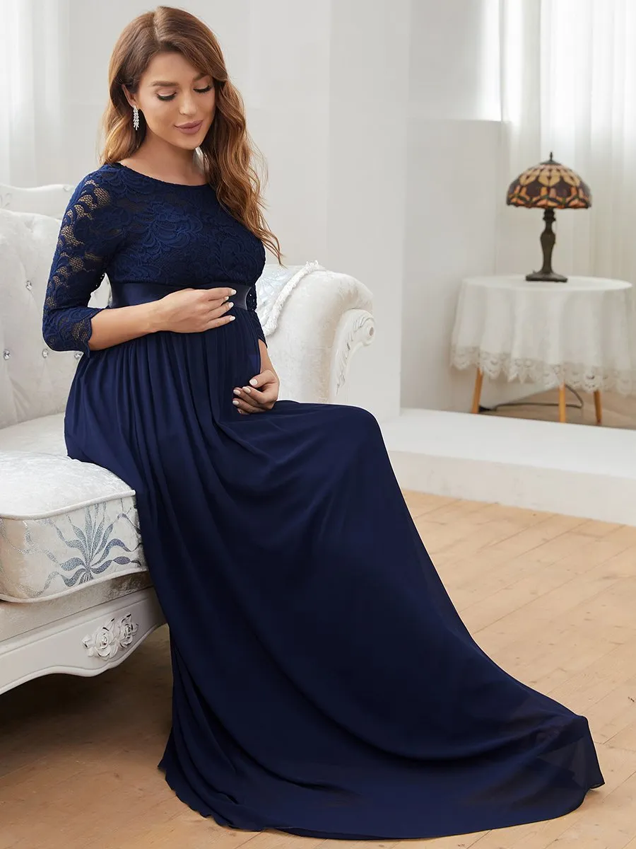 Simple and Elegant Wholesale Maternity Dress with A-line silhouette