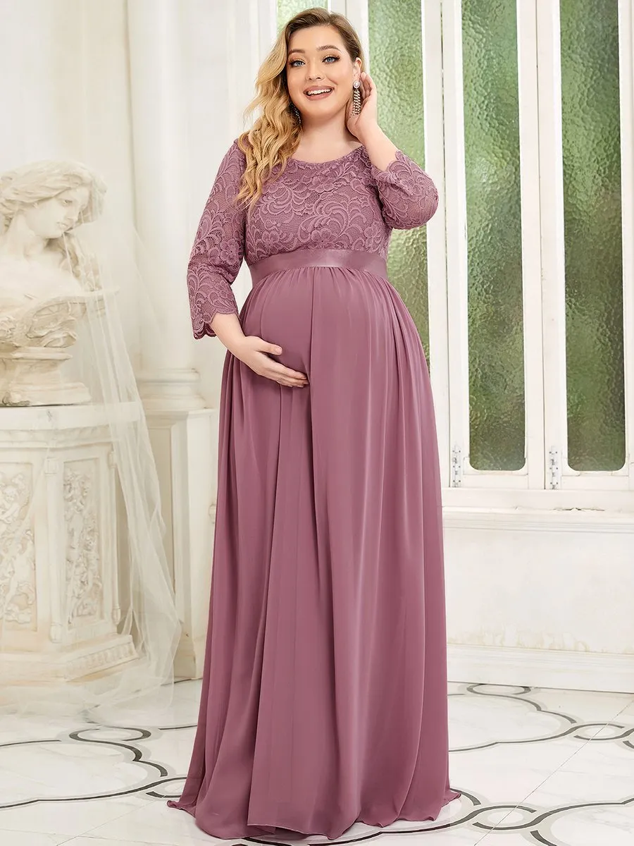 Simple and Elegant Wholesale Maternity Dress with A-line silhouette