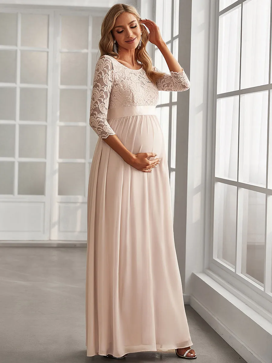 Simple and Elegant Wholesale Maternity Dress with A-line silhouette