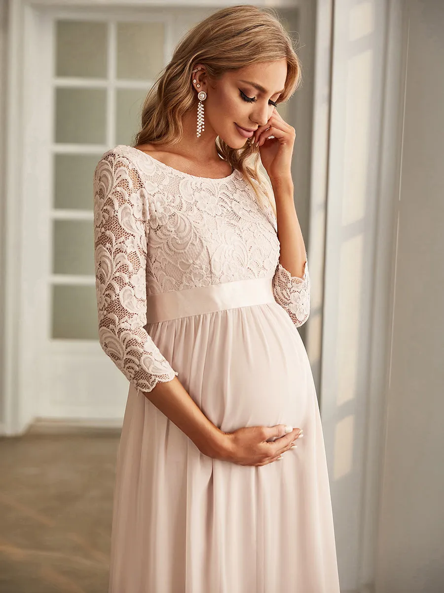 Simple and Elegant Wholesale Maternity Dress with A-line silhouette