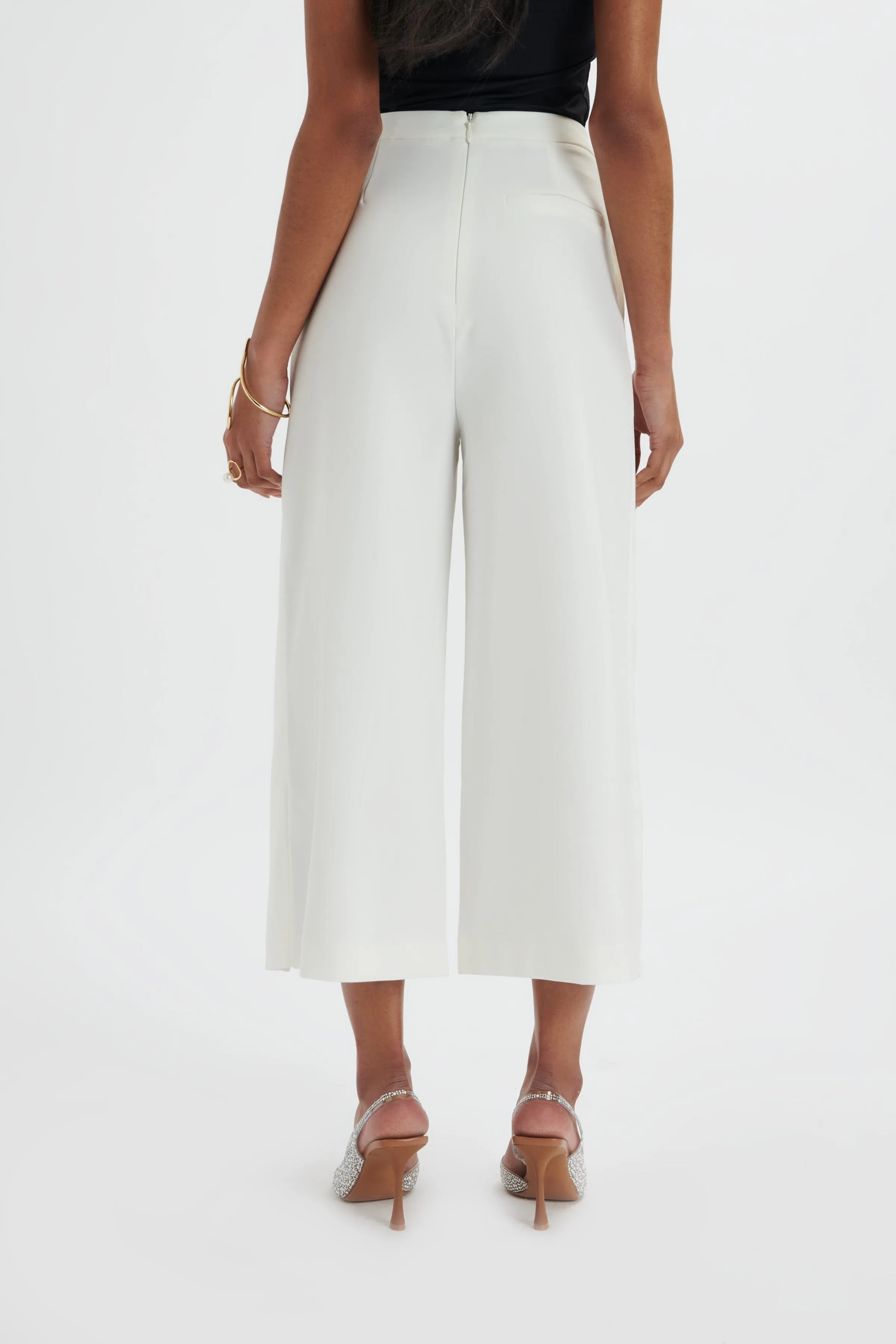 SIYA Wrap Culotte Trousers In White