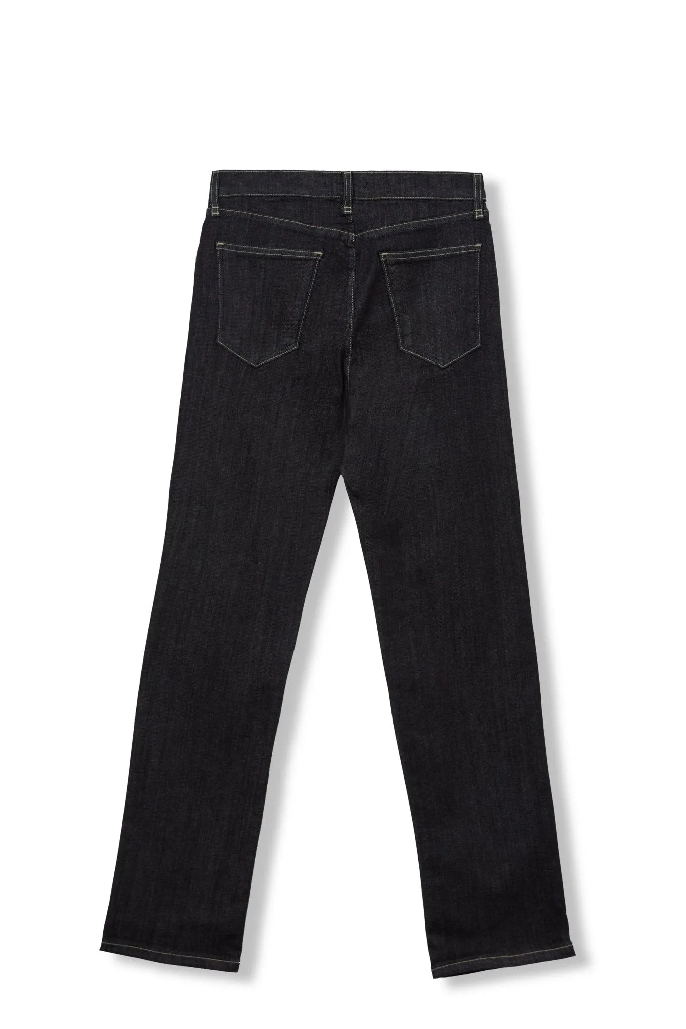 STRAIGHT LEG FIVE POCKET PANT IN DARK WASH COTTON DENIM STRETCH