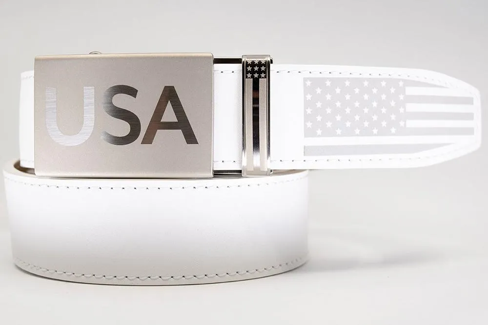 Super Patriot White, 1 3/8 Strap, Dress Belt