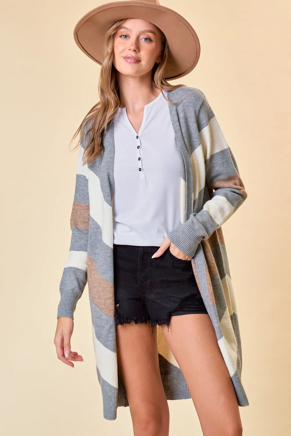 Sweet Escape Chevron Cardigan