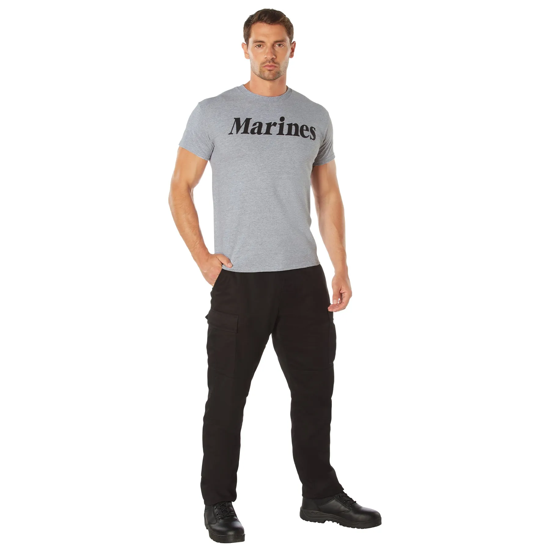 T-Shirt, Marines (black lettering on a grey shirt)