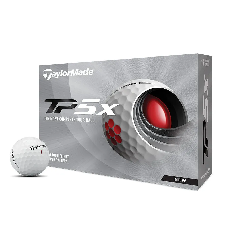 TaylorMade 2021 TP5x Golf Balls 12 Pack White