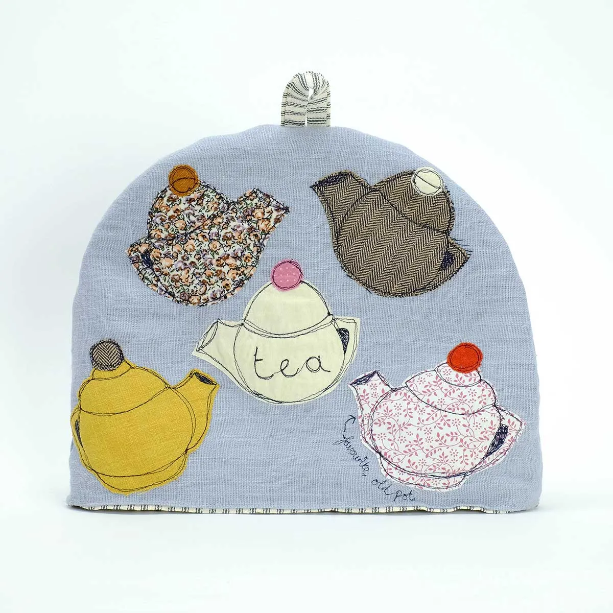 teapots (soft blue) tea cosy